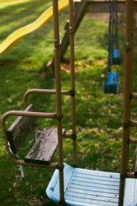 An Older Playset That Will Be Hauled Away And Replaced With A New One