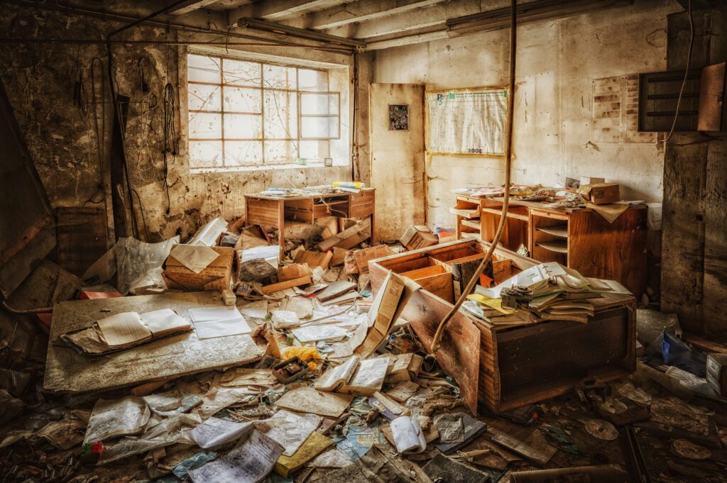 A Messy Room Full Of Junk