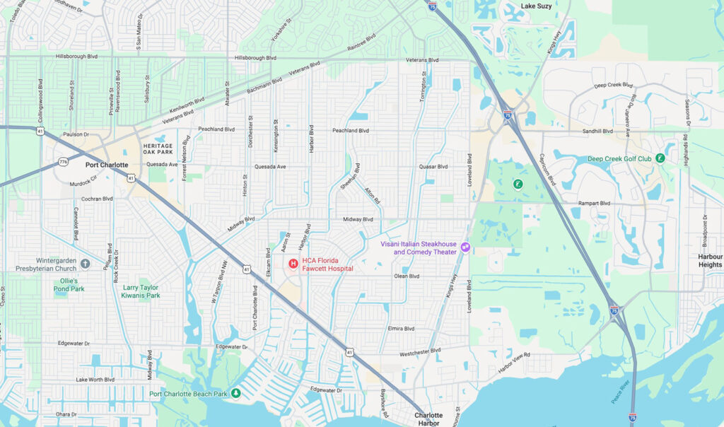 Map of Port Charlotte Florida