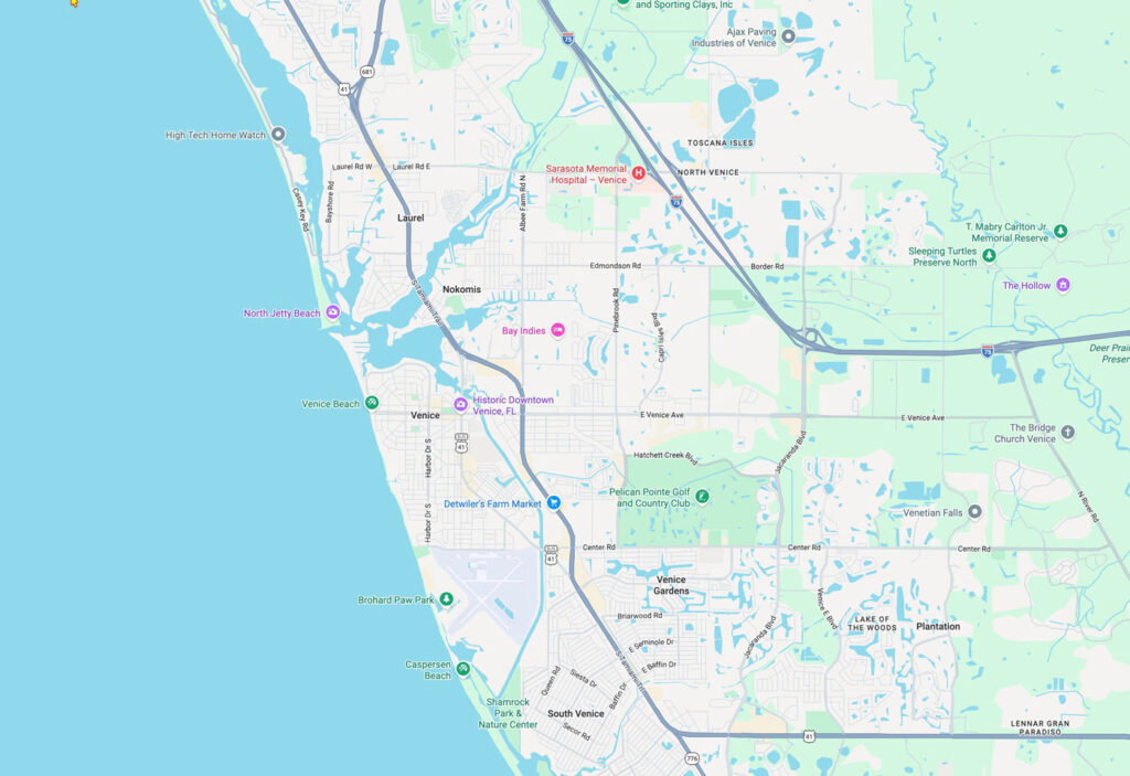 Map of Venice Florida